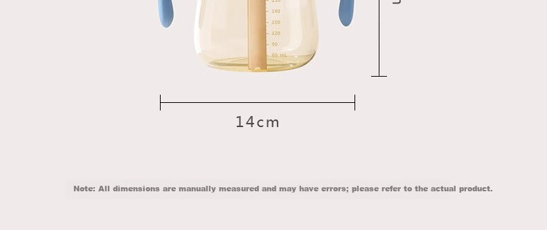 COODORA Children's Milk Cup PPSU Straw Cup 1-3 Years 6 Years Baby Feeding Bottle with Scale Direct Drinking Water Cup 330ml 11