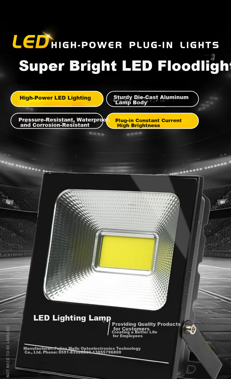 Thermarest LED Floodlight Outdoor Lighting Super Bright Spotlight Worksite Stadium Portable Wired 220V Plug-in Work Light 1