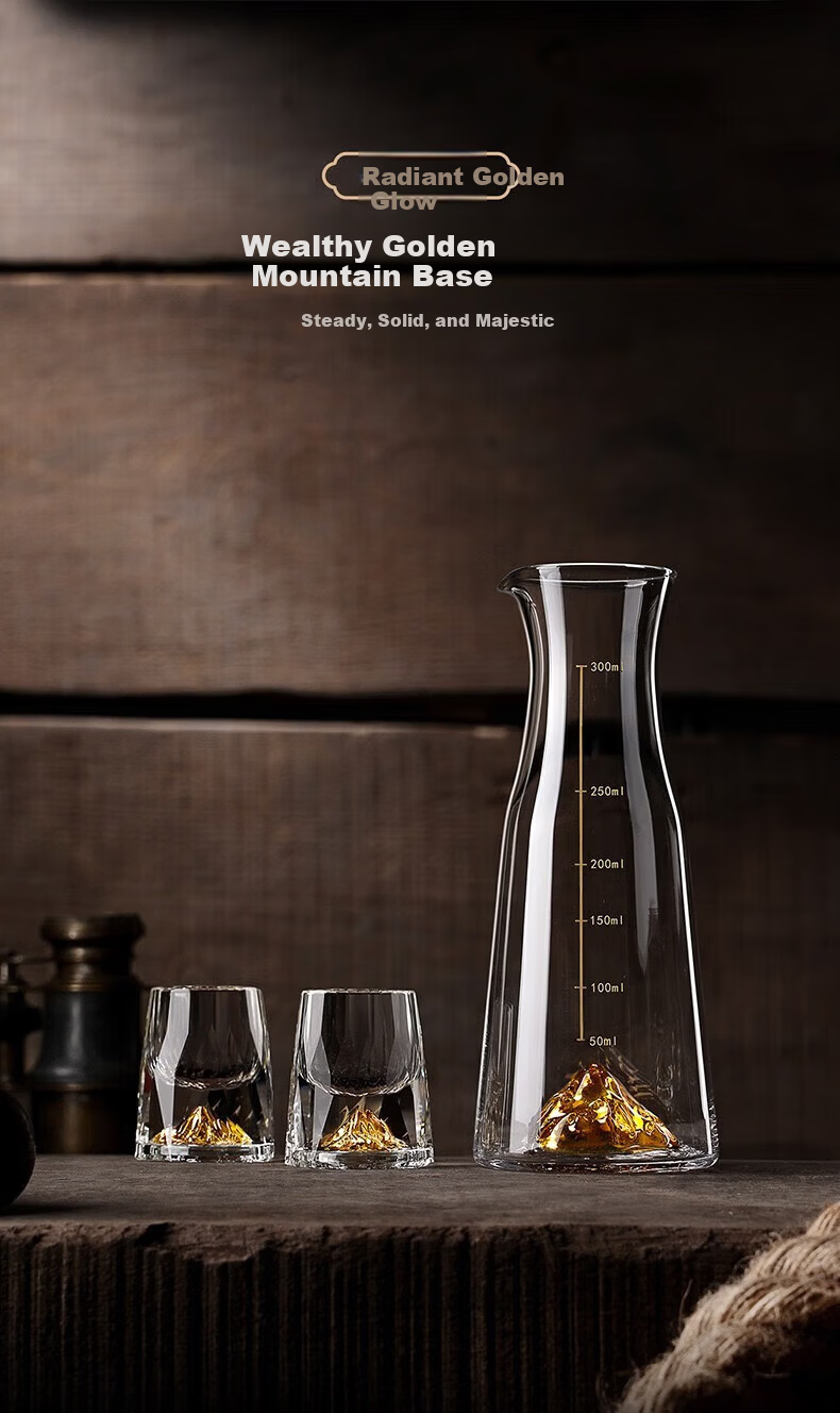Vankachi Luxury Crystal Glass Baijiu Decanter Set 1 Pot 6 Cups Business Gift Birthday Housewarming Present 5
