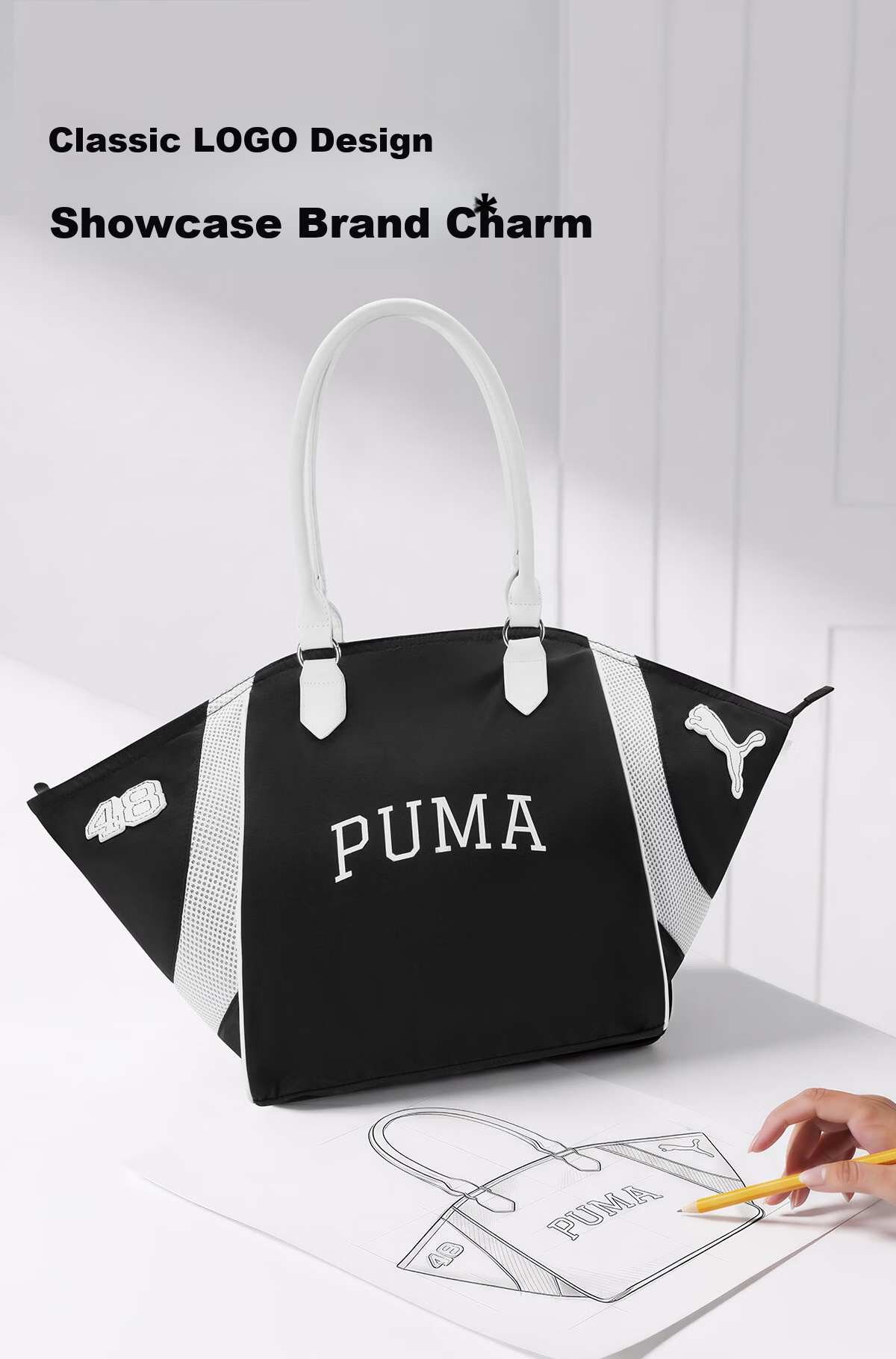 PUMA Swimming Handbag, Large Capacity Shoulder Bag, Wet And Dry Separation, Sports Yoga Lightweight Travel Bag, Fitness Bag, High-End 15