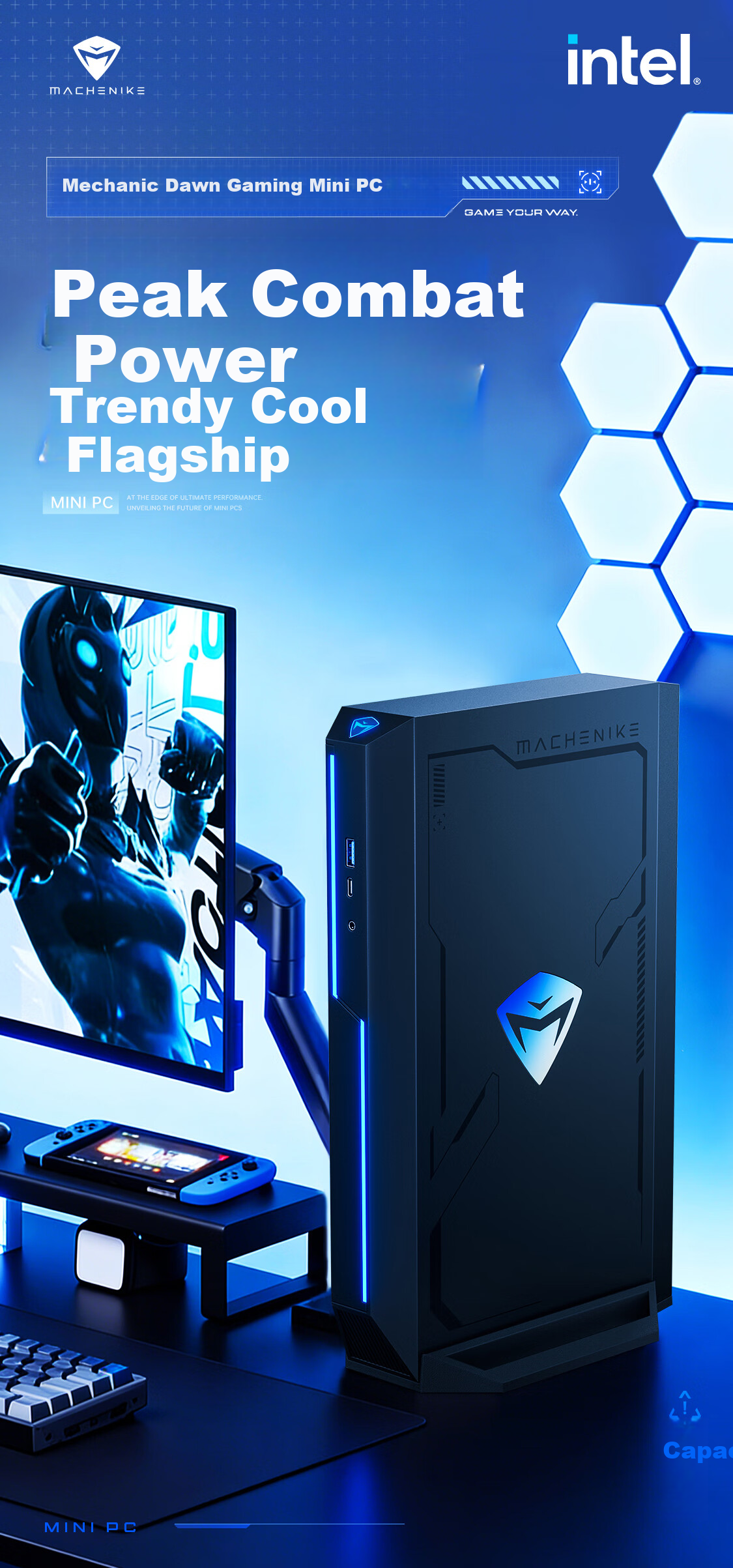 MACHENIKE Dawn Mini High-Performance Gaming Desktop PC Ai Design Workstation (i7-14700HX RTX5060 32GB 1TB) National Subsidy 1