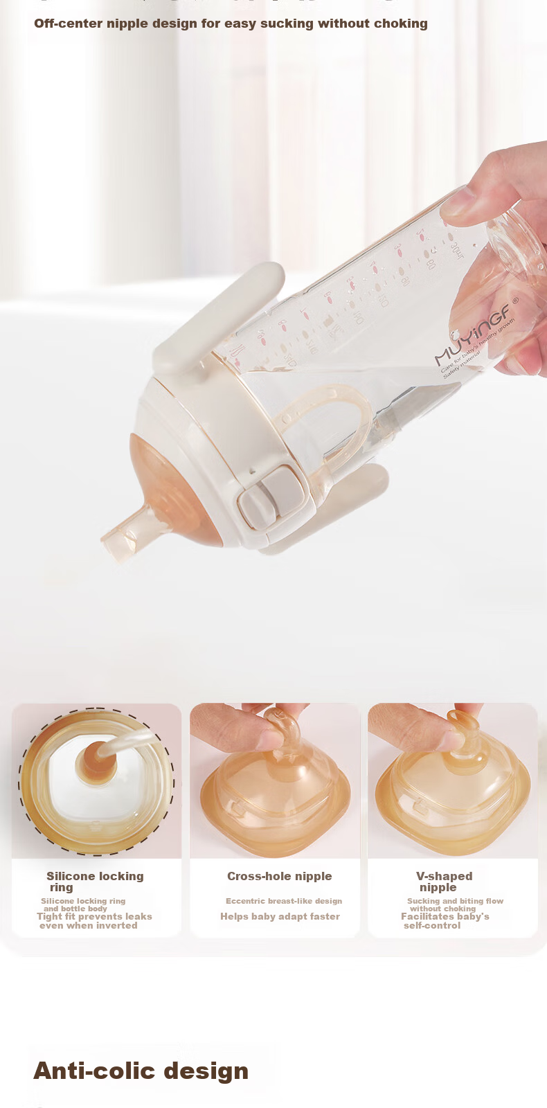 Baby Nursing Bottle 6-12 Months+ with Gravity Ball Anti-Colic PPSU Flip Lid Direct Drinking Training Cup 240ml 6