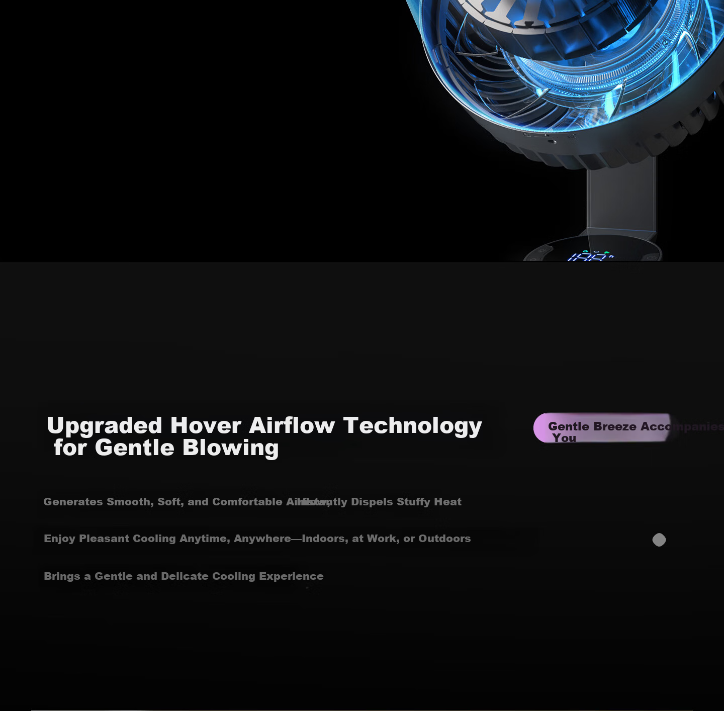 Puppy Cool Mist Pro Silent Desktop Fan Oscillating Table Fan Long Battery Life Office Bedroom Gaming Desk Fan 14