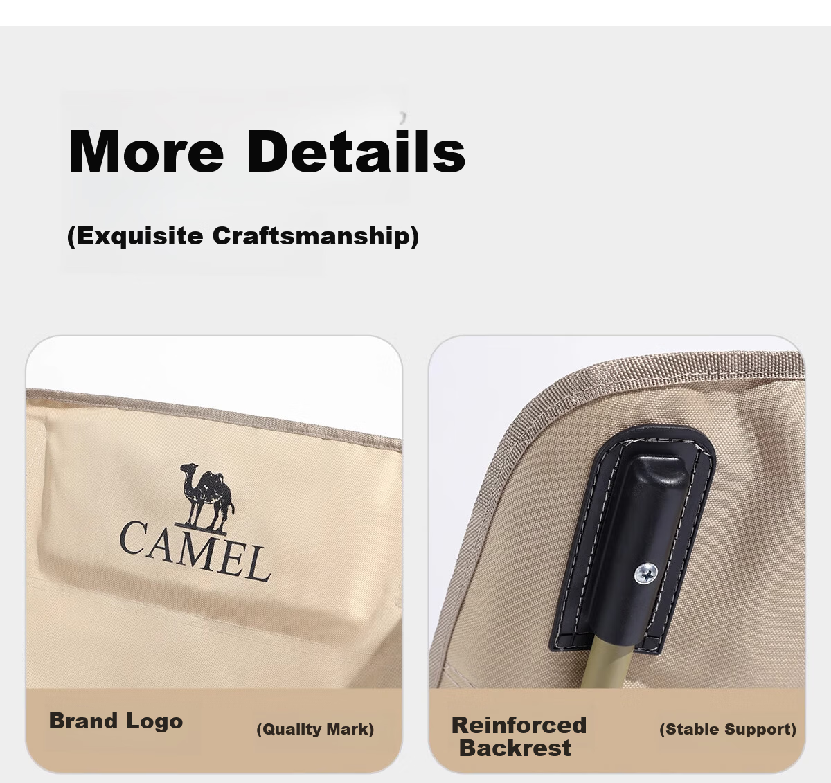 CAMEL Outdoor Folding High-Back Moon Chair Nap Recliner Camping Fishing Portable Armrest Stool Field Sketch Chair 0027 21