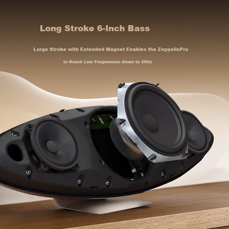 Bowers & Wilkins Zeppelin Pro 6th Gen Wireless HiFi Active Bluetooth Speaker B&W Desktop Audio Dawn Gold