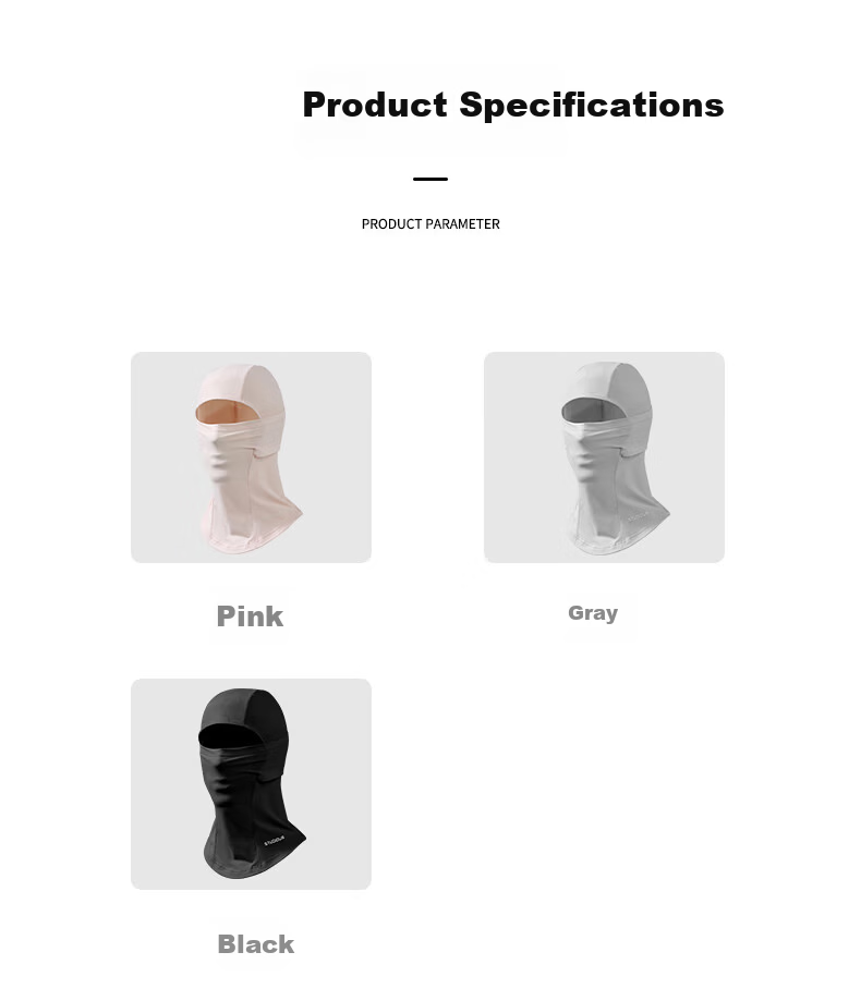 Nanjiren Sun Protection Balaclava Face Mask for Men, Summer Outdoor Cycling Face Covering, Integrated Hat with Face And Neck Protection for Women, Gray 5
