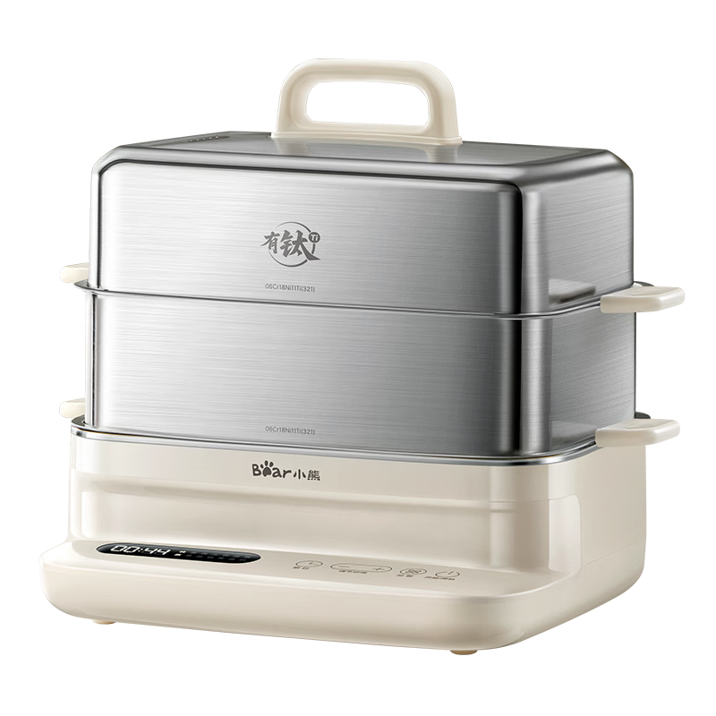 Bear Titanium Electric Steamer 3-4 Person Stainless Steel Multi-Function Steamer Cooker DZG-BA7Q2