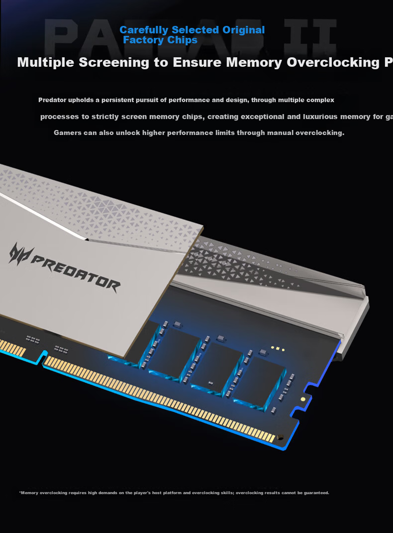 PREDATOR 32GB (16GB×2) DDR5 6000MHz Desktop Memory Pallas II Frost Series (C32) Starlight Silver AI Computer Accessories 9