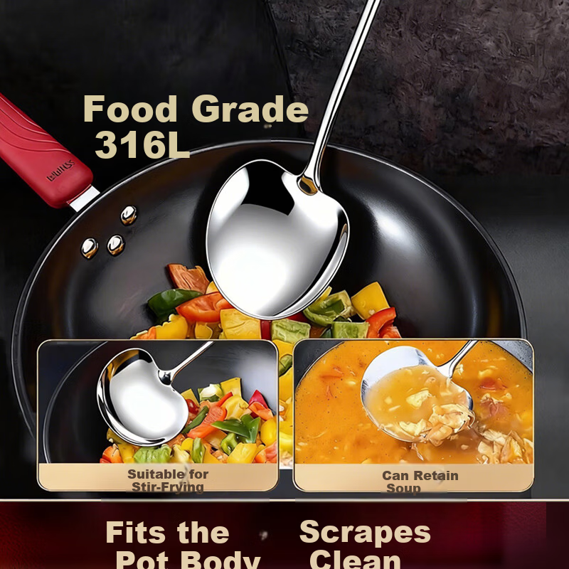 SSN Mushroom Turner 316L Stainless Steel Cooking Spatula Food Grade Mushroom Shovel 7