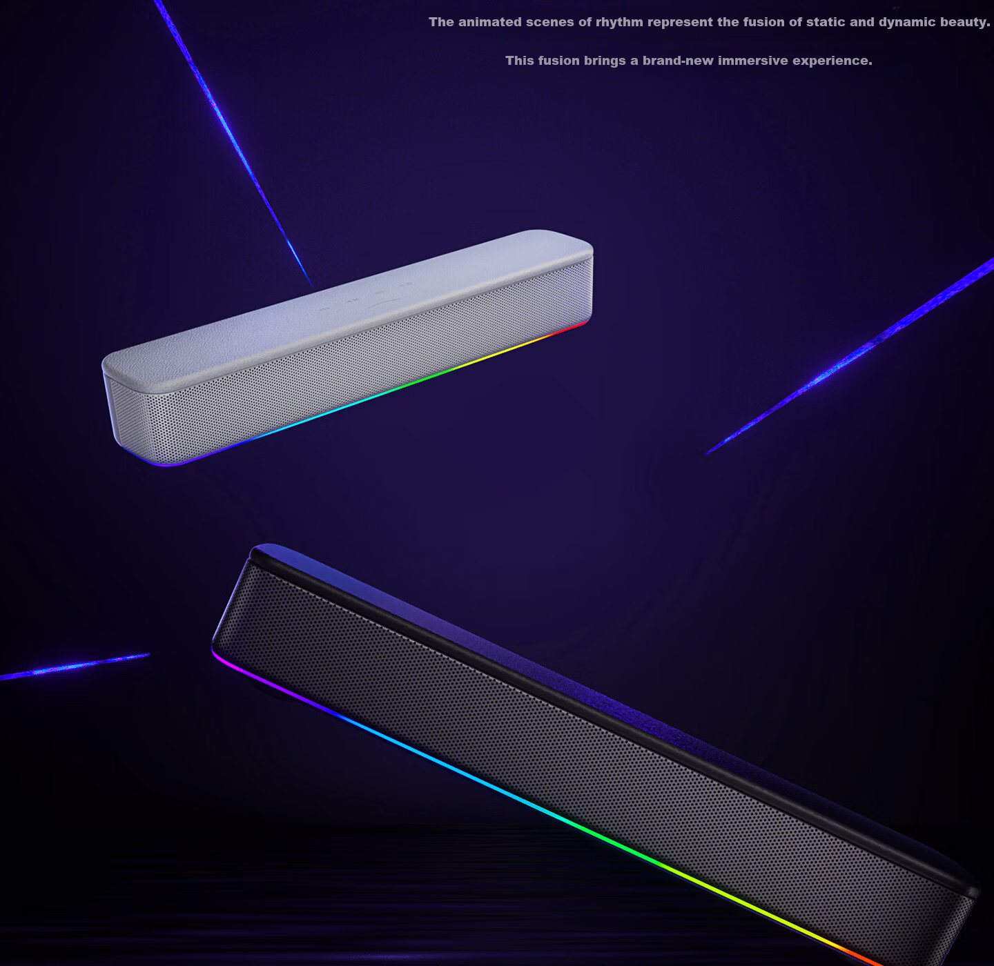 HP Konggu Bluetooth Wired Desktop Computer Subwoofer Touch RGB Gaming Soundbar Black 4