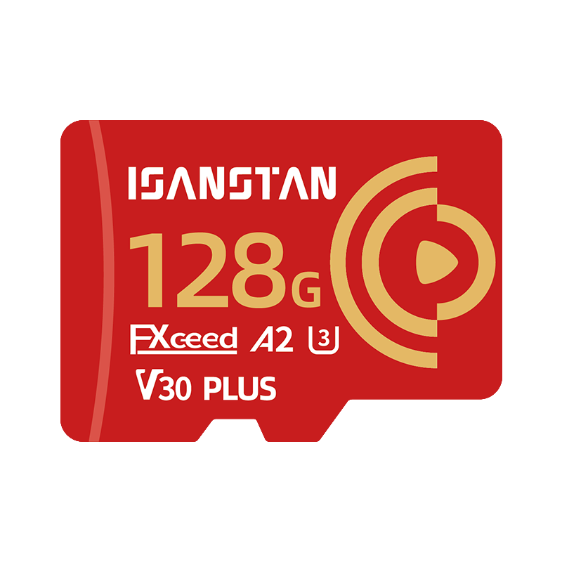 ISANSTAN 128GB Storage Card for DJI Pocket 3/4 High-Speed Memory Card for Action 6/5 Pro Sports Camera 4K Recording TF Card U3 V30 Grade