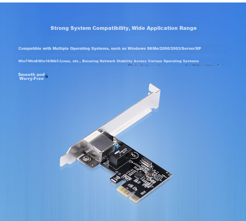 MOGE Desktop PCIE Four-Port Gigabit Ethernet Card, Server Soft Router Gigabit Wired Network Card with Built-In Adaptive Network Card, Ruiyu RTL8111H Chip MC2258 5