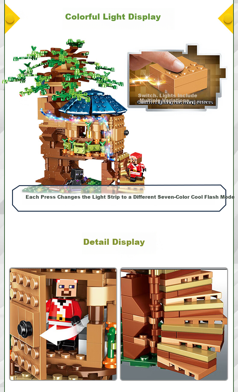 QiJi My World Building Blocks Children's Assembly Toy Village Puzzle Model Boys Girls New Year Gift Box 4