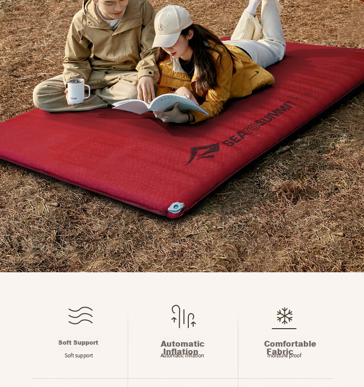 SEA TO SUMMIT Self-Inflating Sleeping Pad Outdoor Camping Mattress Ultralight Portable Moisture-Proof Thickened Mat 2