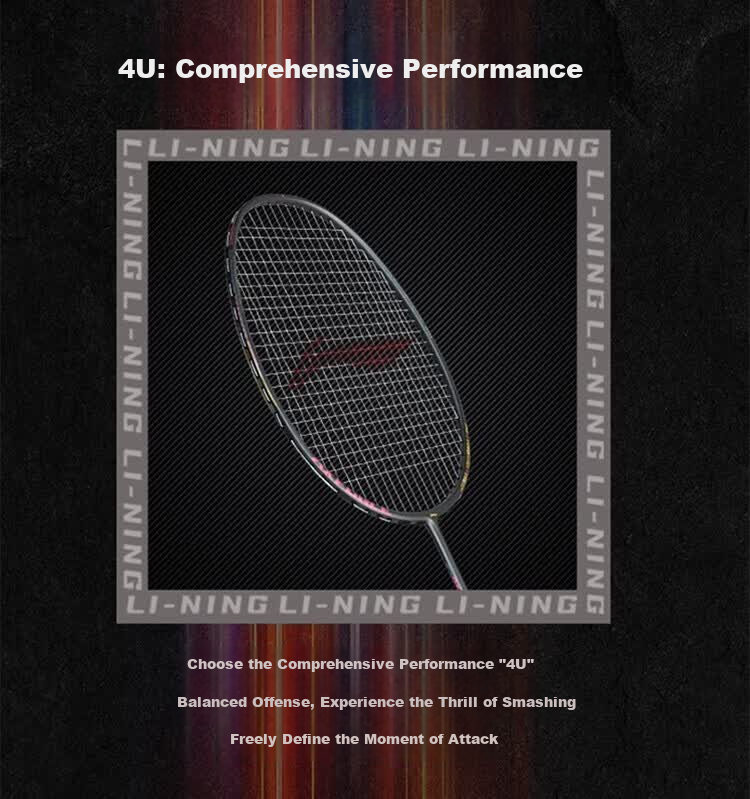 LI-NING Thunder 80 NEW Full Carbon Badminton Racket Chen Long Edition Professional Offensive Model 3