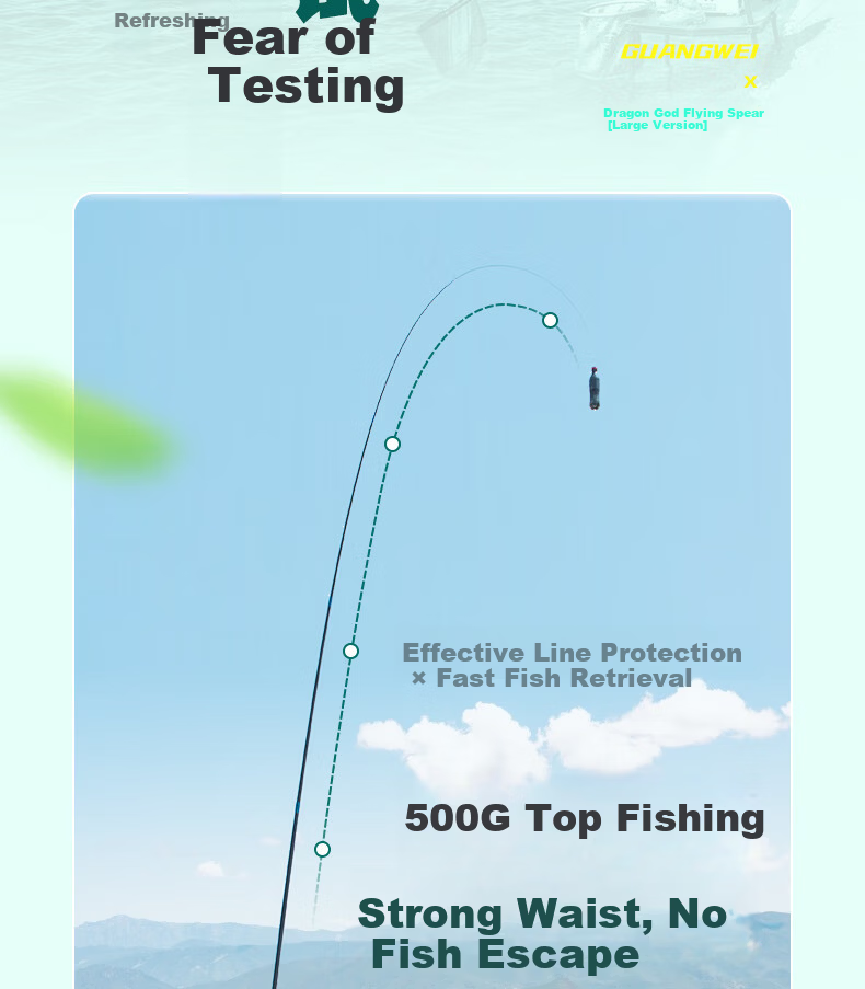 GW Fishing Rod, Longsheng Feiji Lightweight Version, 6.3 Meters, Ultra-Light And Ultra-Hard, 28 Sections, High Carbon Composite Rod 8