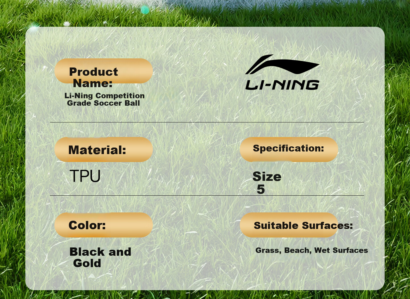 Li-Ning Football Size 5 Adult Standard Ball Youth Training Match World Cup Primary School Kids Size 5 Ball 29