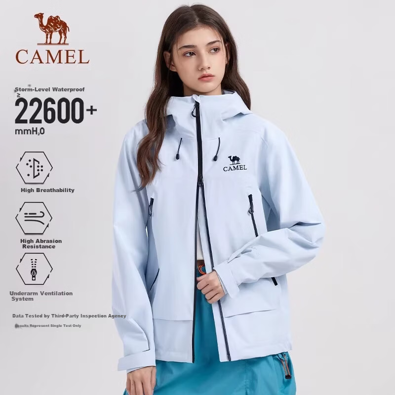 CAMEL Zhangjiajie Qixing Mountain Outdoor Challenge Edition Color Shell Waterproof Hard Shell Jacket for Men
