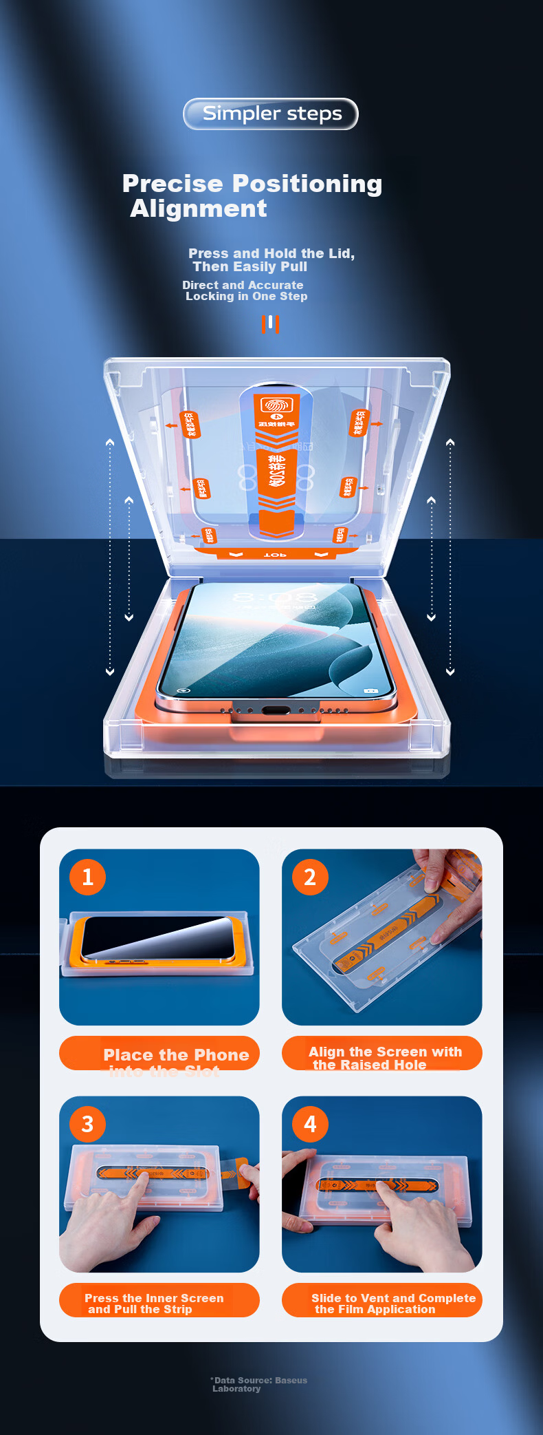 BIAZE [2 Dust-Free Chambers] Tempered Glass Screen Protector for Redmi K70 Xiaomi Redmi K70 Pro Full Coverage Anti-Fingerprint JM934 3