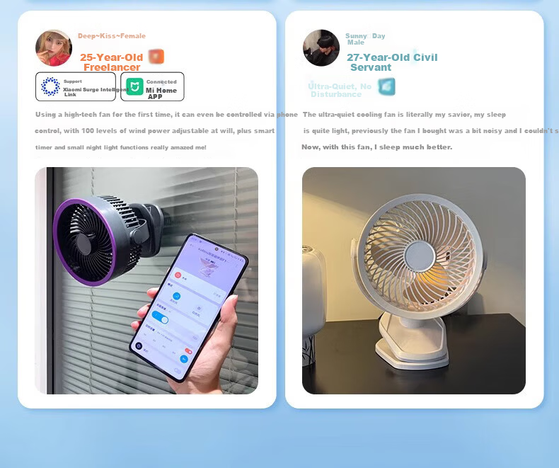 Kumeng Desktop Mini Turbo USB Air Circulation Fan for Dormitory, Student Desk, Office, and Home Use 8