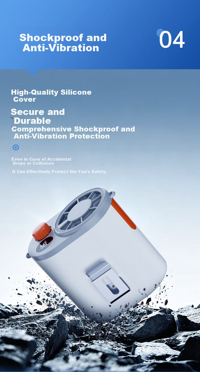 ALittleFlower 2026 New Waist Hanging Cooling Mini Turbo Fan Outdoor Camping Portable Neck Hanging Dorm Long Battery Life Mini USB Rechargeable High Power Fan 7