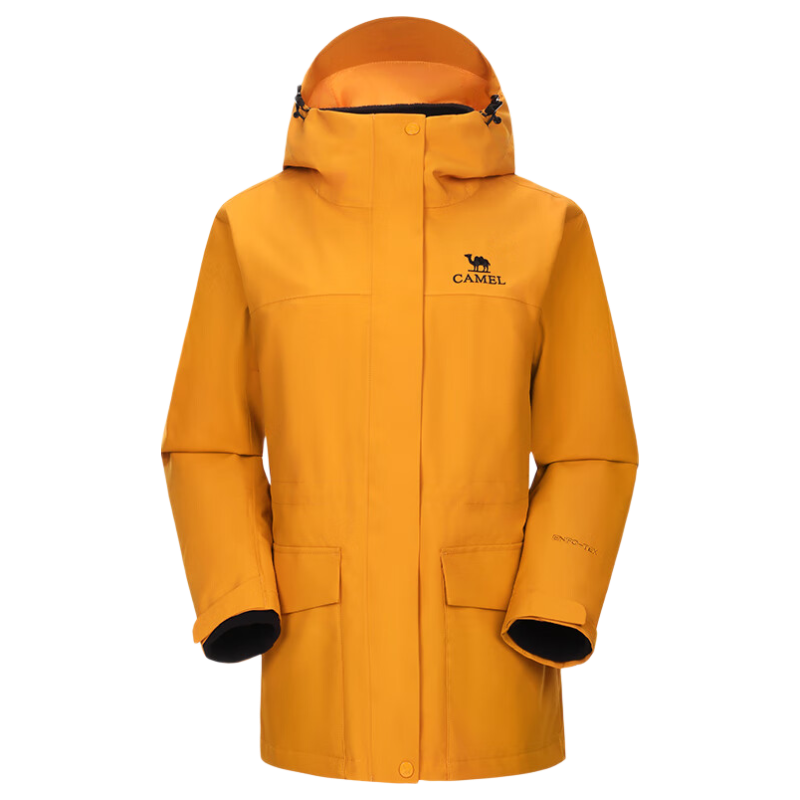 CAMEL Women's Three-In Jacket, 2025 Autumn And Winter New Style, Waist-Cinching Water-Repellent Windbreaker Coat, B303 L
