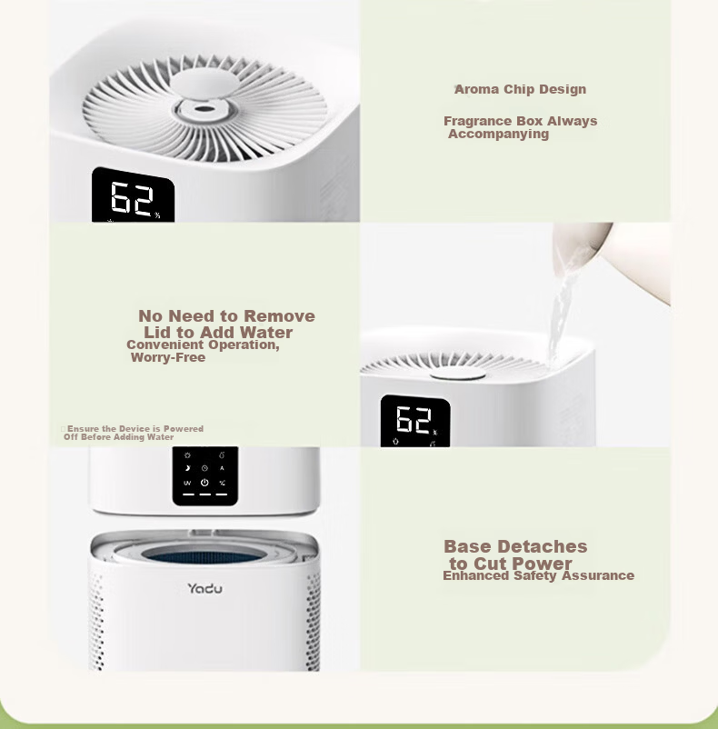 YADU Mist-Free Humidifier Bedroom Air Humidifier Baby Pure Home Office Desktop Cool Evaporation Portable Top-Fill Humidifier Heating Companion SZ650-M9SPro 9