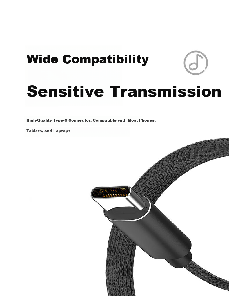 EZHK Wired Clip-On Type-C Earphones Noise Cancelling Non-In-Ear Earbuds Compatible with Apple Huawei Honor Xiaomi 17