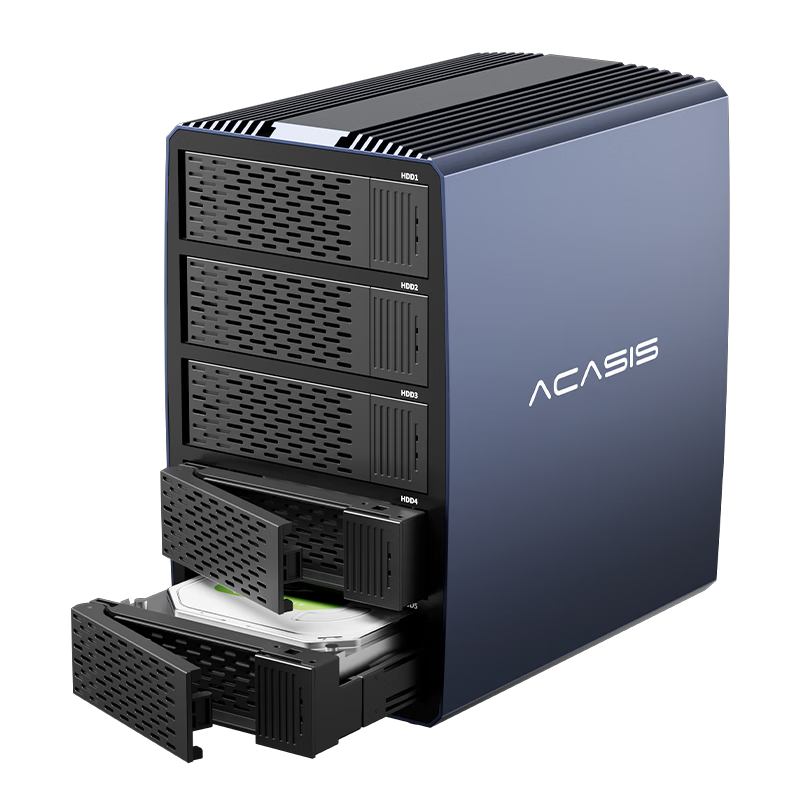 Acasis Hard Drive Enclosure RAID Five-Bay Disk Array 20Gbps External Storage 2.5/3.5 Inch SATA HDD EC5pro