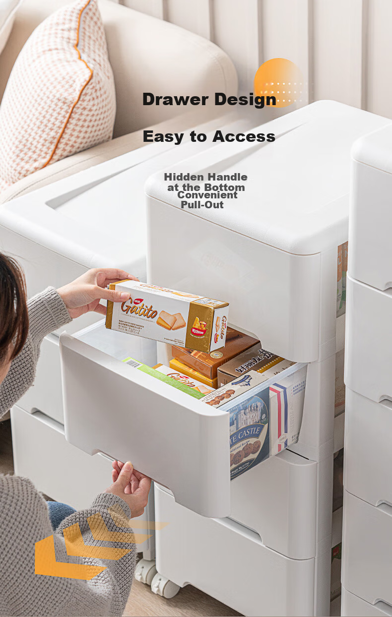 JEKO&JEKO Drawer Storage Cabinet Bedside Cabinet Storage Cabinet Children's Wardrobe Storage Cabinet Storage Box Gap Cabinet 3 Layers 6