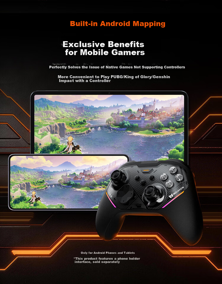 Mojiang Leifeng Dual Hall Wireless Game Controller, Xbox Phone Switch Bluetooth PC Steam Black Myth: Wukong Apex Dual Shadow Wonderland, The Legend of Zelda: Majora's Mask, Gray 7