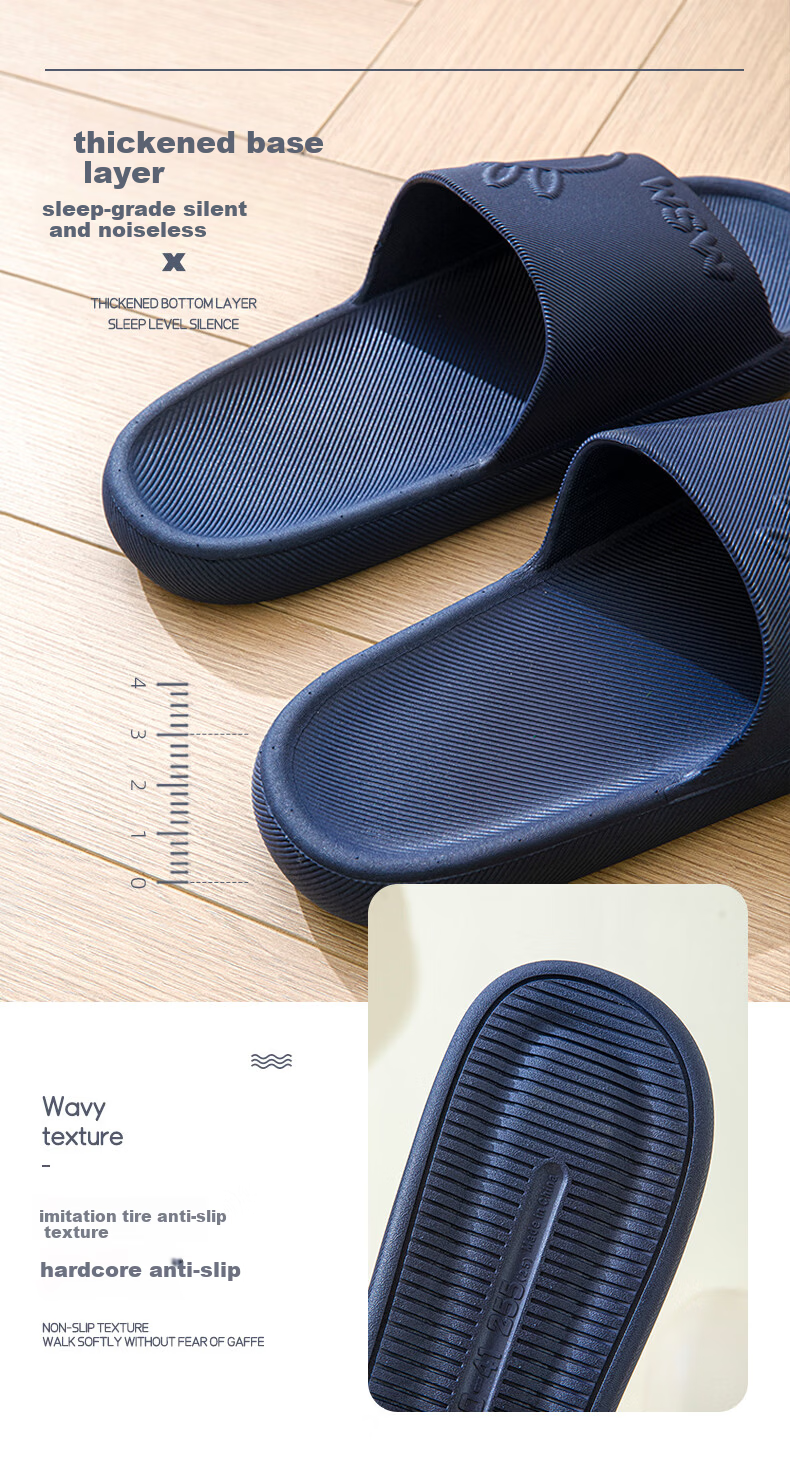 MashiMaro Unisex Simple Couple Home Bathroom Shower Slippers MV532 Purple Size 36-37 6