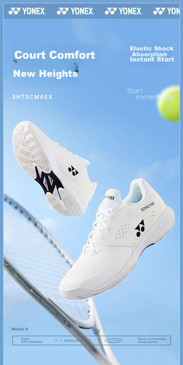 YONEX Badminton Shoes for Women, Breathable And Non-Slip, Suitable for All Court Types, SHTSCLGEX, Pearl Pink, Size 38 2