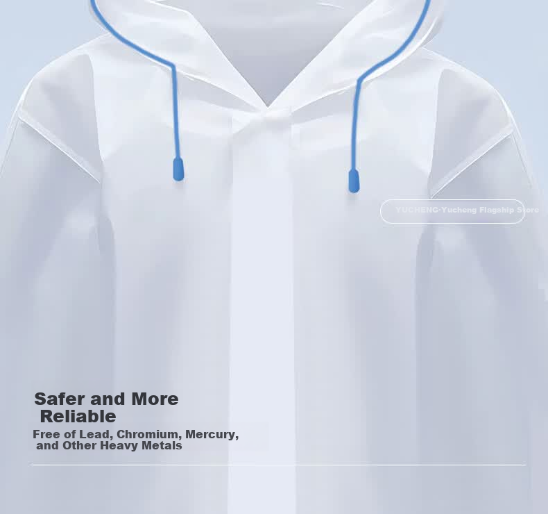 Yucheng 2026 New Disposable Children's Raincoat for Primary School Students with Backpack Slot, Long Thickened Portable Travel Raincoat 6