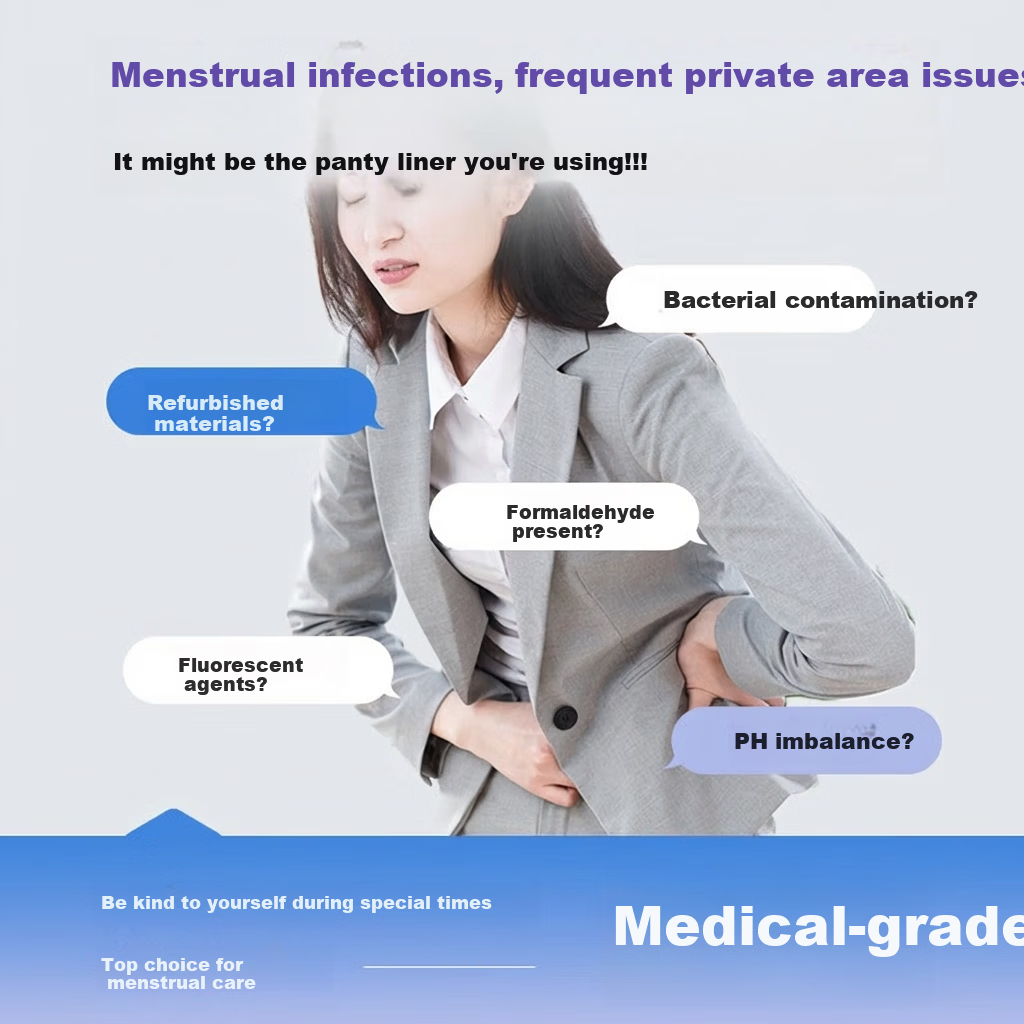 AiHuJia Medical Grade Sterile Sanitary Pads Gynecological Care Pads Day Use Standard 245mm 24pcs/3 Boxes