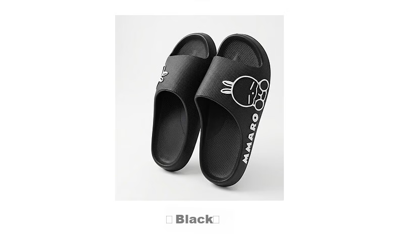 MashiMaro EVA Cartoon Couple Home Bathroom Shower Slippers Unisex Sandals 3