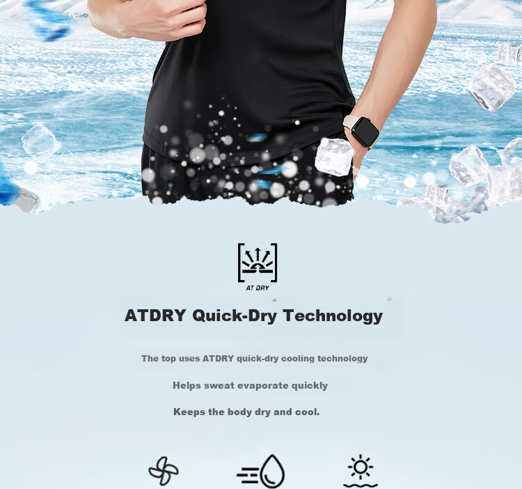 LI-NING Men's Lightweight Quick-Dry Breathable Short Sleeve T-Shirt Summer Fashion Versatile Sportswear Comfortable Casual Sports Top 2