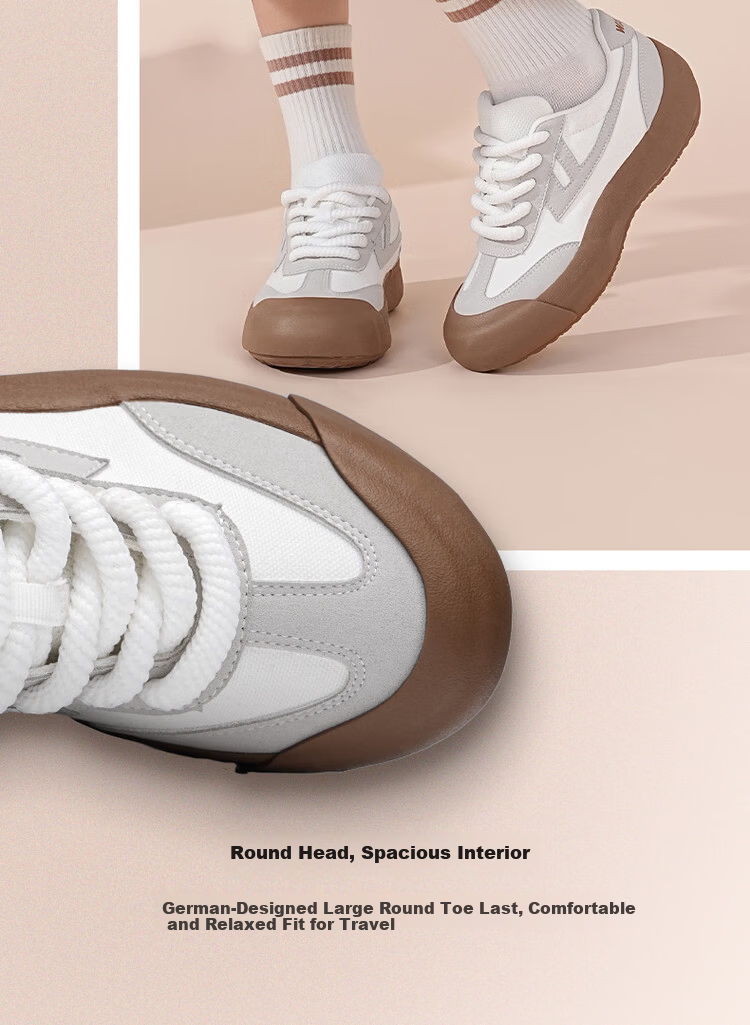 Warrior Official Women's Casual Shoes 2026 Summer New Breathable Thick-Soled Training Shoes White/Grey/Green Size 38 9