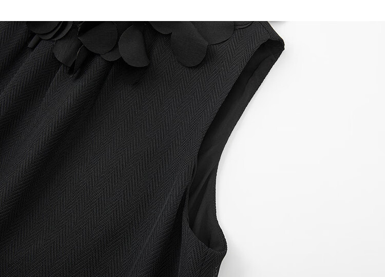 Demana Elegant Goddess Summer French Vacation Style Petal Collar Sleeveless A-Line Slim Dress for Petite Women 13