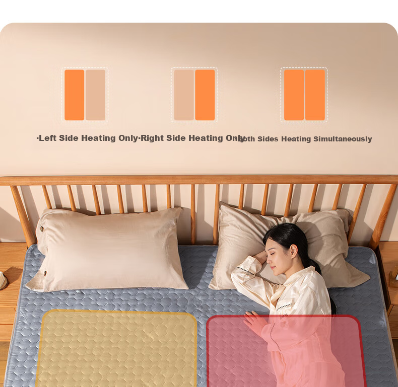 CHIGO High-Temperature Power-Off Graphene Double-Person Dual Temperature Control Waterproof 3C Certified Electric Heating Blanket 1.8m x 2m 17