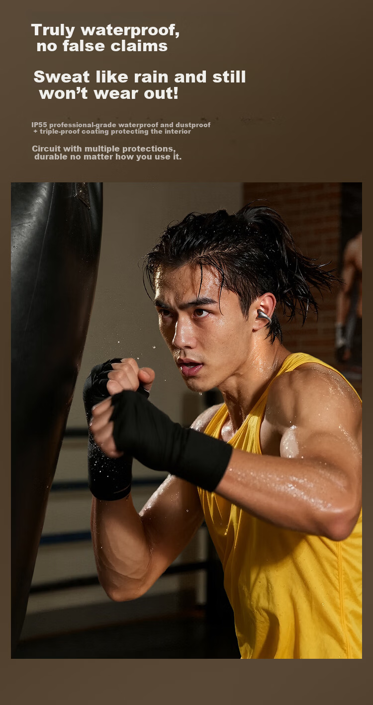 Linklike [Major Upgrade | Customized Sound Quality] Bluetooth Earphones, Clip-On Headphones, Latest 2026 Model with Ultra-Long Battery Life, Sports Earphones, Top Ten Running Earphones 24