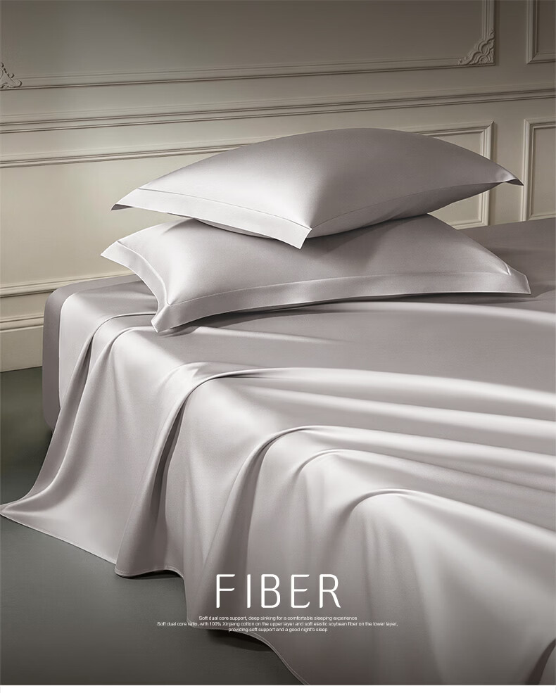 FUANNA Pure Cotton Summer 120s Double-Strand Long-Staple Cotton Sateen Bedspread Double Bed Sheet 1.8x2m 5