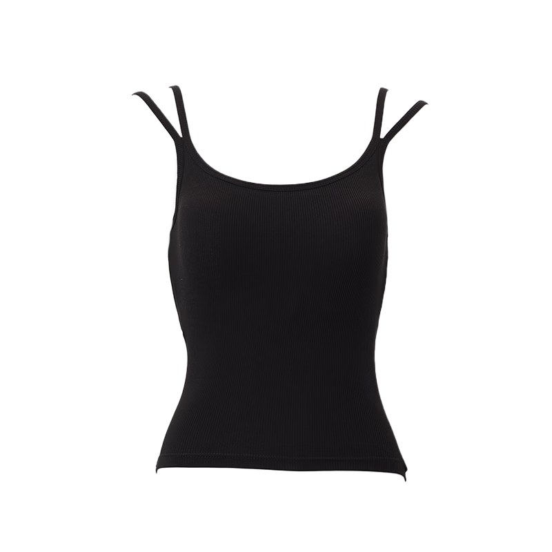 Tingmei Strap Vest [No Bra Needed] Double Shoulder Strap Women's Innerwear Can Be Worn Outside Beautiful Back One-Piece Vest