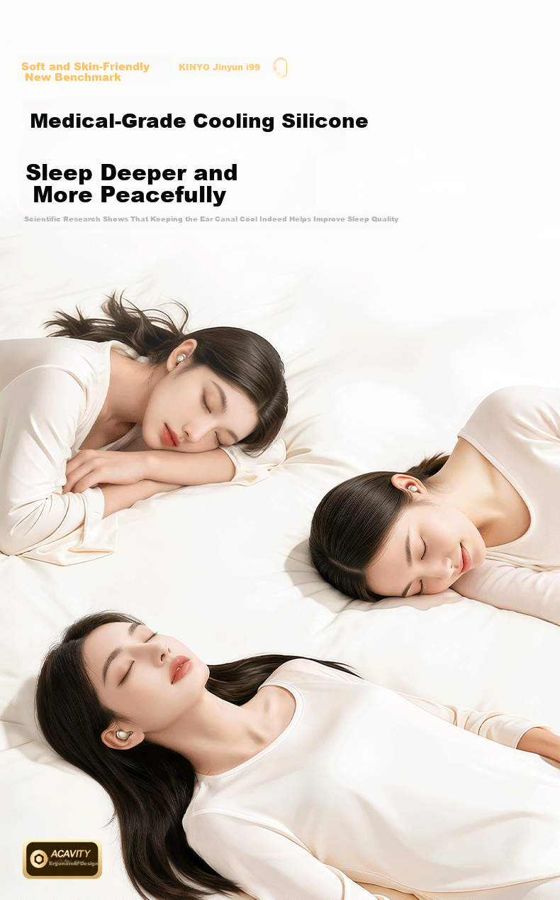 KINYO 2026 New Sleep Bluetooth Earbuds Noise Cancelling Wireless In-Ear Sleep Headphones Active Noise Reduction Side Sleep Comfortable ASMR Sound Isolation 13