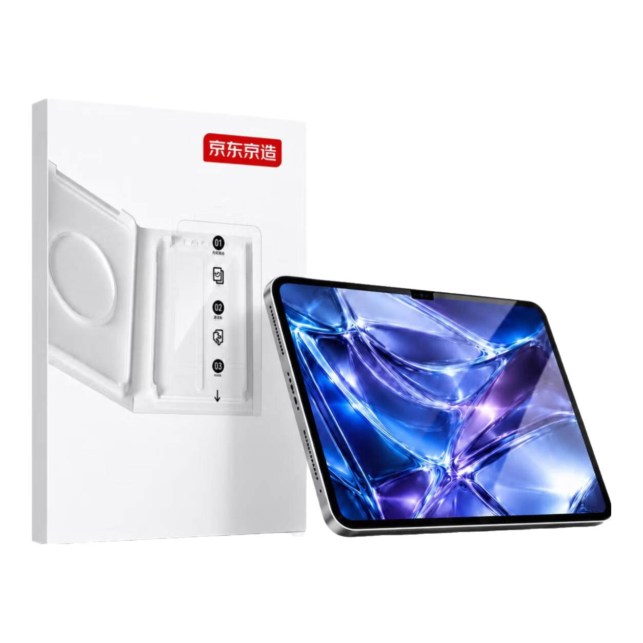 JD Original IPad 11/2025/2022 Dust-Free Tempered Glass Screen Protector, Full Coverage Anti-Fingerprint Shatterproof Screen Protection for Tablet, HD Anti-Drop Anti-Blue Light Anti-Scratch
