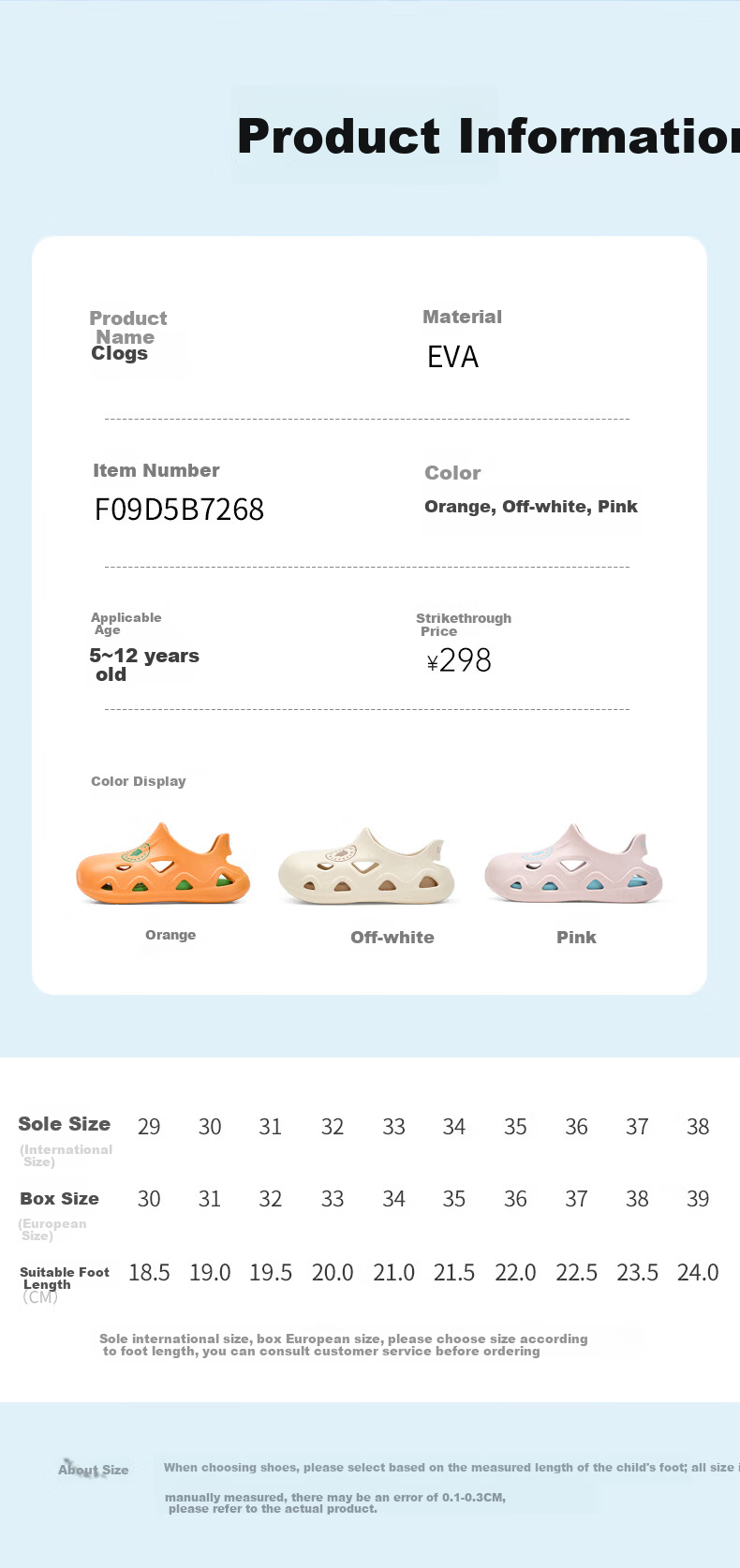 Tailannis Kids Clog Boys Sandals Closed-Toe Anti-Kick Baby Slippers Girls Quick-Dry Beach Shoes Apricot 36-37 3