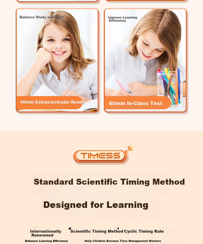 Timess Visual Timer Alarm Clock for Students and Children Smart Night Light Rechargeable Time Manager Live Streaming Timer Back to School Season 4