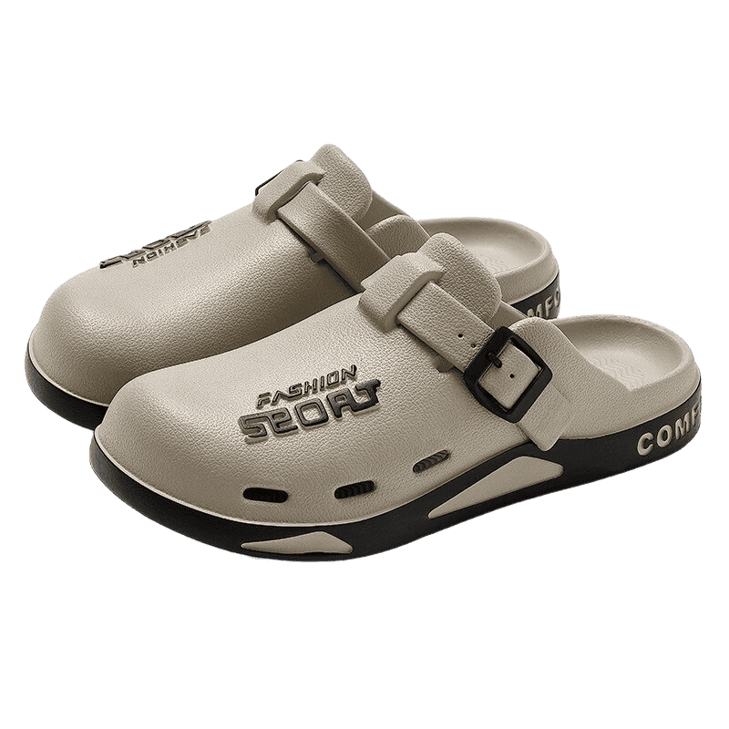 YUZHAOLIN Men's Casual Outdoor Slip-On Clog Sandals Non-Slip Thick Sole Closed-Toe Slippers