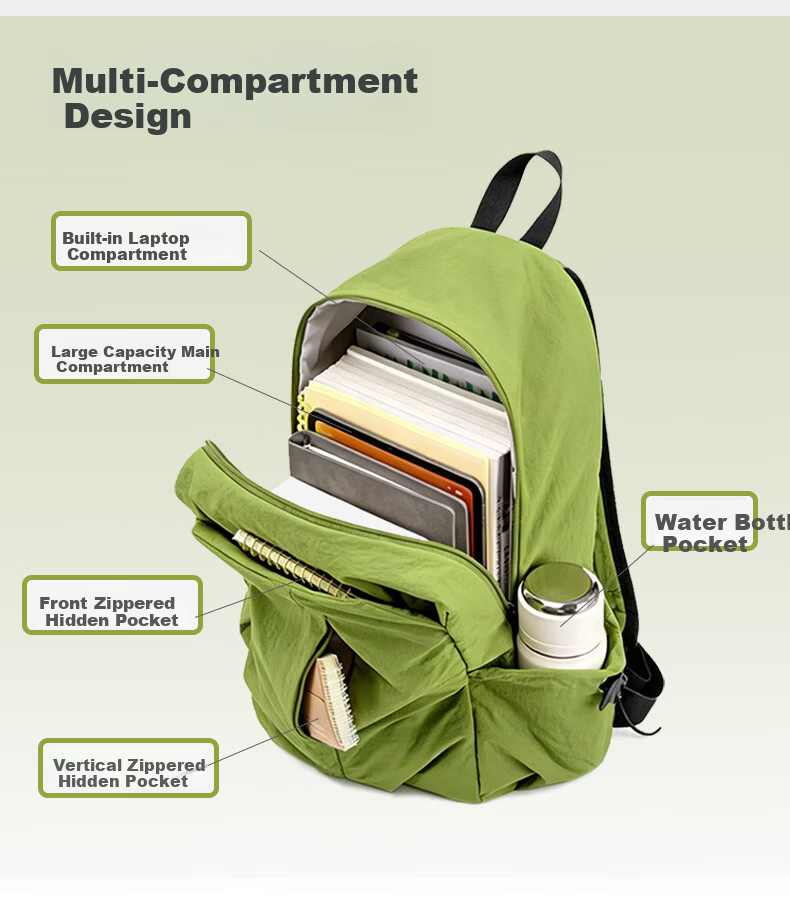 361° Unisex Backpack Outdoor Mountaineering Travel Bag Lightweight Small Backpack New Classic Black 3