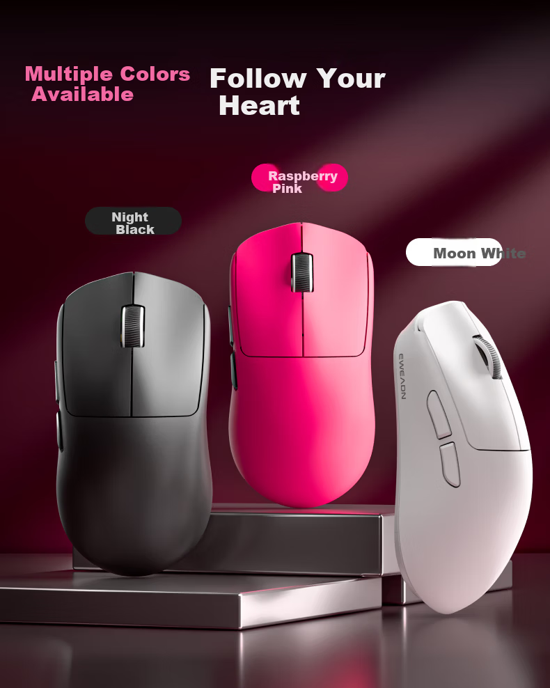 EWEADN X23 Wireless Lightweight Mouse Bluetooth Tri-Mode Gaming PAW3395 Computer Office Small Hands Compatible Laptop Tablet Gaming Peripheral Excellence Edition 3